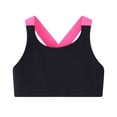 thumbnail image 6 of WUANDIXFA Little Girl Bras Cute Soft Comfortable Stylish Color Blocked Yoga Sports Bra Top for Girls Teens Girl Bras,Black,5-6 Years, 6 of 7