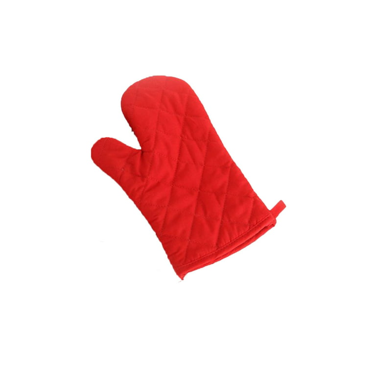 1 Pair Short Oven Mitts, Heat Resistant Silicone Kitchen Mini Oven Mitts  for 500 Degrees, Non-Slip Grip Surfaces Gloves