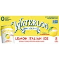 thumbnail image 2 of Waterloo Sparkling Water, Lemon Italian Ice, 12 fl oz, 8 pack cans, 2 of 6