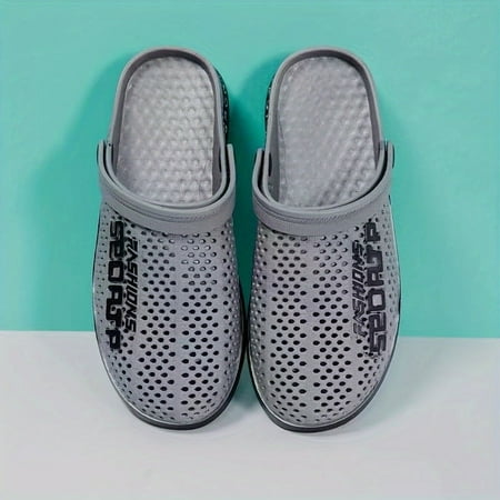 

Men s Alphabet Print Clogs Slip-on Closed Toe Sandals Soft Sole Walking Shoes Outdoor Garden Shoe Beach Sandals water shoe