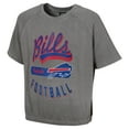 thumbnail image 2 of Women's  Gray Buffalo Bills Mineral Wash Short Sleeve Top, 2 of 3