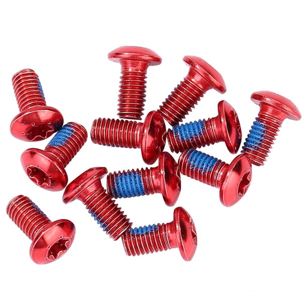 Destornillador 12 tornillos de freno de disco M5 x 8 mm T25 para portabotellas de bicicleta (rojo) Hugtrwg Accesorios para bicicletas