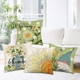 thumbnail image 2 of Hello Spring Pillow Covers 18x18 Inch Set of 4 Blooming Flowers Farmhouse Throw Pillow Cases Polka Dot Spring Decorative Cushion Cover Sunflower Gnome Pillow Cases for Sofa, 2 of 6