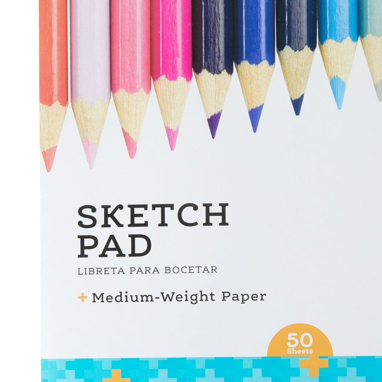 Pen + Gear Medium Weight Paper Sketch Pad, 50 Sheets, 9 x 12