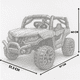 thumbnail image 3 of Carro Electrico Montable para Niños de Control Remoto y Manejo Directo Camioneta Buggy 4X4 con Luces Estero Bluetooth y USB Doble Puerta con Seguro
 (Azul), 3 of 7
