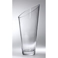 thumbnail image 1 of Classic clear 12 in. High Quality Glass Slanted Vase, 1 of 1