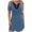 Blue, variant on ChaoHeng Dresses for Girls under $10 Trendy Dresses for Women 2025 Classy Women's Summer Off Shoulder Loose V-Neck Short Sleeved Patchwork Fake Two-piece Dress