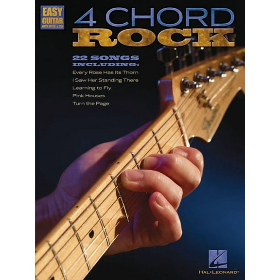 Easy Guitar with Notes & Tab 4 Chord Rock: Easy Guitar with Notes & Tab, (Paperback)