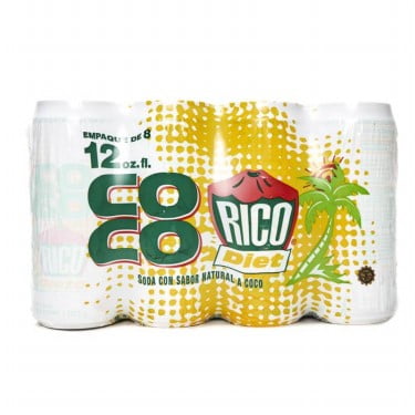 Coco Rico Diet Soda 8pk - Soft drinks for event management