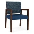 thumbnail image 1 of Pemberly Row Waiting Reception Guest Chair Wood Frame in Blue, 1 of 5