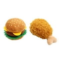 thumbnail image 3 of Huanledash Pet Dogs Puppy Plush Fries Hamburger Ice Cream Teeth Chewing Squeaky Sound Toy, 3 of 8
