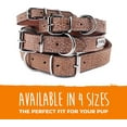 thumbnail image 5 of Mighty Paw Leather Dog Collar, Distressed Real Genuine Leather and a Strong Metal Buckle. Super Soft for Ultimate Comfort. Modern Designer Look for Small, Medium, Large and XL Pets, 5 of 8
