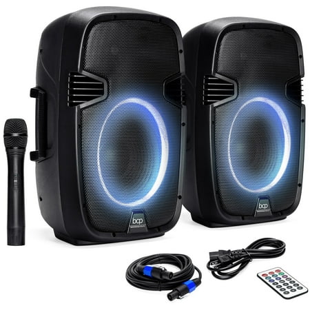 Best Choice Products 2000W Dual 2-Way Full Range Wireless Speakers, Portable PA System w/ 12in Woofers, Mic, (Best Speakers For The Money)
