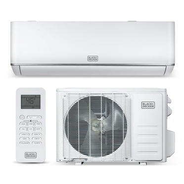 BLACK DECKER 9,000 BTU Smart Mini Split Air Conditioner with Heat, Inverter Compressor, Wi-Fi, Voice Control, ENERGY STAR, 24 SEER2, 4-in-1 AC Unit, App Available, Remote, 115V, BSA0915TC, White