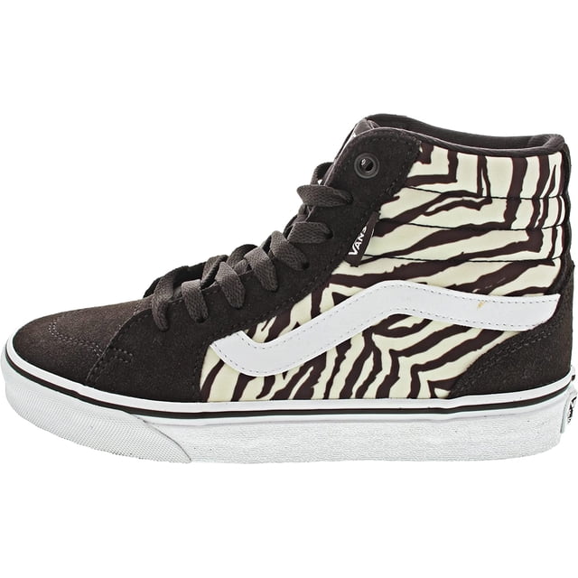 12 M US Women / 10.5 M US MenMarrón blancoSk8-Hi Unisex Casual High-Top Skate Shoes, Comfortable and Durable in Signature Waffle Rubber Sole
