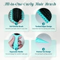 thumbnail image 2 of Curly Hair Brush, 2026 Hair Styling Brush for Curly Hair, 5-in-1 Curl Defining Brush for Volumized Waves, Curls & Coils, Wet or Dry, Shaping & Styling Brushes with Less Pulling for Women & Men (Teal), 2 of 4
