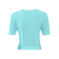 thumbnail image 3 of Women's Basic Teen Tee Workout Crewneck Short Sleeve Slim Fitted Casual Crop Top, 3 of 5