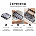 thumbnail image 5 of 11-Compartment Sock Organizer for Drawer, Foldable Mesh Sock Storage Box, Closet Underwear Organizer Bin, Space Saving Drawer Divider for Socks, Underwear, Ties & Baby Clothes, 5 of 5