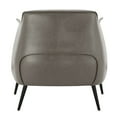thumbnail image 5 of Weston Home Eindhoven Faux Leather Barrel Accent Chair, Grey, 5 of 7
