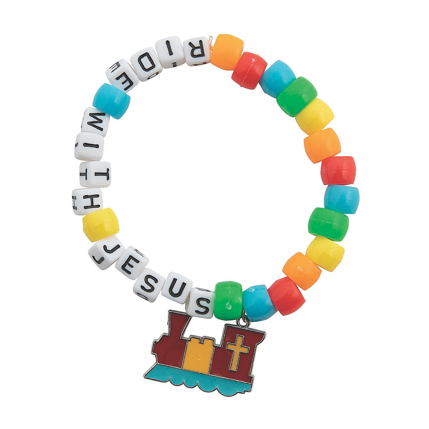 Railroad Vbs Pony Bead Bracelet Craft Kit Craft Kits 12 Pieces