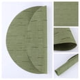 thumbnail image 2 of REGALWOVEN Round Placemats Set of 6 Placemats for Kitchen Dining Table Decor Washable Table Placemats Wipeable Table Mat Green 14*14in, 2 of 4
