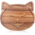 thumbnail image 4 of Funny Wooden Charcuterie Board Cute Cat Cheese Boards Cookie Plate for Kitchen Decor Unique Acacia Wood Serving Dish Cake Christmas Charcuterie Board for Women Gifts Dessert Platter Dinner Plates, 4 of 7