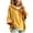 Yellow, variant on Women's Oversized Velvet Hooded Poncho Sweater 3/4 Batwing Sleeve Solid Hoodie Pullover Top Winter Clothes with Pocket Black L