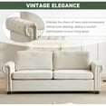 thumbnail image 6 of Pull Out Sofa Bed, 2-in-1 Convertible Sleeper Couch with Mattress Full Size, 83.8" Upholstery Sleeper Sofa Bed, Modern Comfy Loveseat for Living Room, Apartment, Small Spaces, Cream Beige, 6 of 9