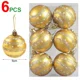 thumbnail image 3 of 30/6 piezas de bolas navideñas rojas y blancas para colgar en el árbol de Navidad, bolas navideñas con purpurina, decoración para fiestas de Año Nuevo en el hogar, 3 of 5