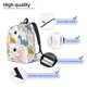 thumbnail image 3 of Disketp Cute Dinosaurs Mochila de Lona Estampada, Mochila Escolar de Viaje Ligera para Estudiantes y Portátil-Medium, 3 of 5