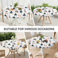 thumbnail image 7 of Multicolor Christmas Forest Pattern Round Fitted Tablecloth with Elastic Edge,Dining Table Cover Waterproof,Outdoor Round Tablecloth for Camping,Dining,Indoor and Outdoor, 7 of 7