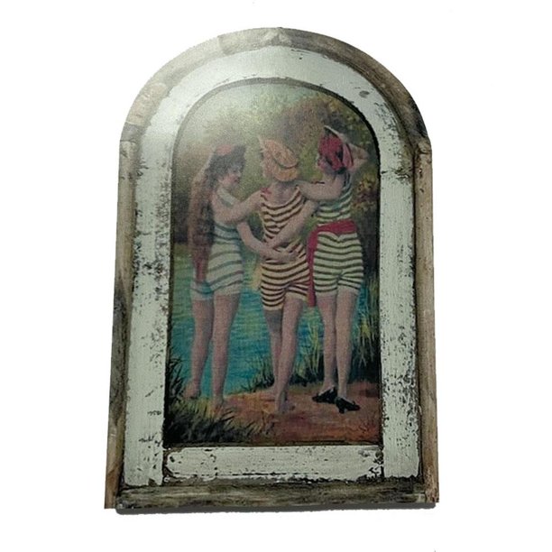 Swimming Wall Art Bathroom Decor Retro Bathroom Wall Painting