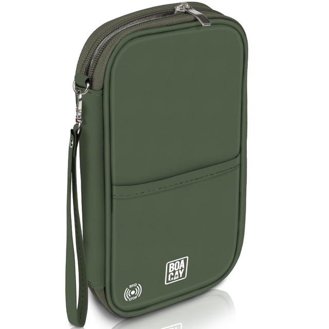 Organizador de documentos de viaje BOACAY RFID para pasaporte familiar