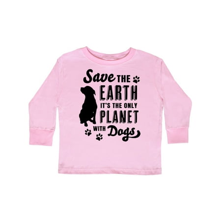 

Inktastic Save the Earth It s the Only Planet with Dogs with Pawprints Gift Toddler Boy or Toddler Girl Long Sleeve T-Shirt
