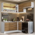 thumbnail image 2 of Cocina Integral Completa Esquinera Madesa Glamy 349cm 06 - Blanco/Marrón Madesa GCGL349006, 2 of 5