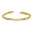 thumbnail image 1 of 14k Yellow Gold Diamond Setback Bracelet, 1 of 3