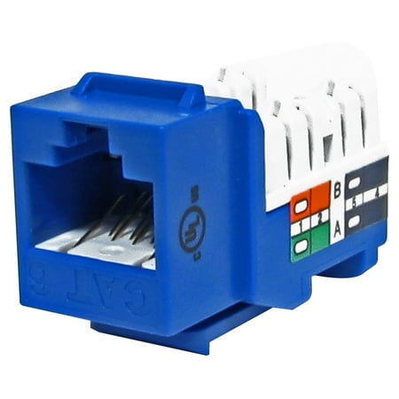 UPC 840349100074 product image for CAT6 110 Keystone Punchdown Jack - Blue | upcitemdb.com