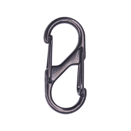 S Type Carabiner Double End Quick Clip with Spring Gate 3.3/4/5.1cm Metal Hooks for Keys Multi Function Carabiner for Outdoor Camping Hiking Backpack Pet Leash & Daily Use