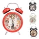 thumbnail image 5 of Reloj despertador de metal de doble campana vintage, esfera estereoscópica que no hace tictac, funciona con pilas, decoración del hogar Advancent JJ20429-01, 5 of 6