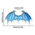 thumbnail image 2 of 1 PC Dragon Wings with Elastic Straps, Devil Wings Halloween Masquerade Costume Cosplay Dress Up, 2 of 3