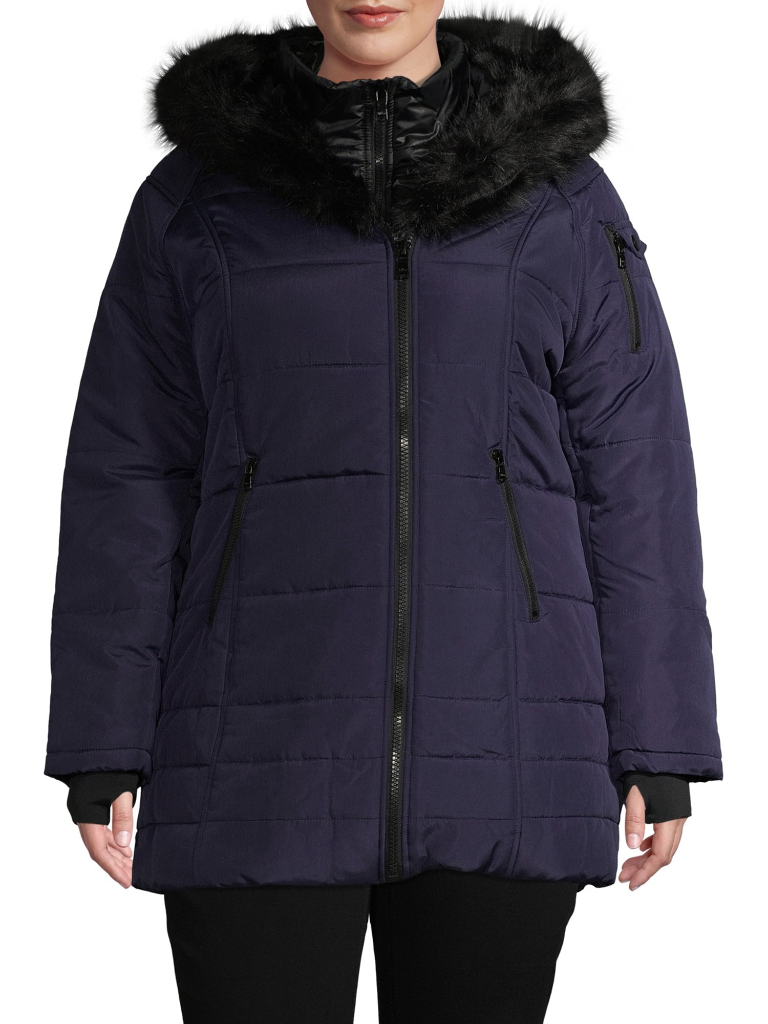 asymmetrical puffer coat