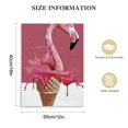 thumbnail image 2 of Whimsical Pink Flamingo Wall Art Print Picture For Home, Office, Dorm &amp; Bedroom Decor - Great Gift Idea, 2 of 5