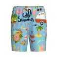 thumbnail image 4 of Wukai Hello Summer Men’s Short Pajama Pants With Pockets Soft Sleep Pj Shorts for Men-X-Large, 4 of 6