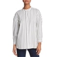 thumbnail image 1 of Joie Womens Pani Striped Button Up Shirt, White, Small, 1 of 1
