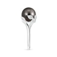 thumbnail image 3 of ANGARA Tahitian Cultured Pearl Olive Leaf Bypass Ring in 14K White Gold for Women | June Birthstone, Birthday, Anniversary, Jewelry Gift for Women | Pearl Ring, 3 of 8