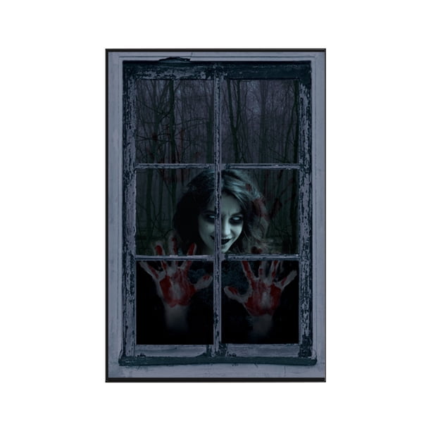 Mom's Best Pegatinas para letreros de vidrio para puertas y ventanas de Halloween con fantasmas y monstruos