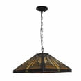 thumbnail image 3 of Miumaeov 21.6inch Tiffany Style Hanging Lamp Stained Glass Chandelier Fixture Ceiling Pendant Light Decor, 3 of 11