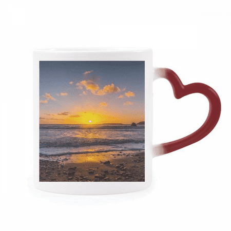 

Ocean Water Sea Beach Science Nature Picture Heat Sensitive Mug Red Color Changing Stoneware Cup