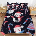 thumbnail image 2 of Duvet Cover Queen Size Snowman Christmas Tree Elk 3 Pcs Duvet Cover Set Bedding Sets Queen Soft Breathable, 2 of 6