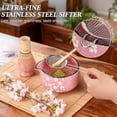 thumbnail image 6 of Matcha Whisk Set, 7 PCS Ceramic Matcha Sets with Bowl, Bamboo Whisk and Holder, Towel, Sifter, Bamboo Scoop, Scoop Rest, Christmas Gifts for Tea Lovers, Birthdays New Year Gifts for Women Mom Pink, 6 of 7